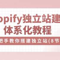 Shopify����վ��վ��ϵ���̳̣��ְ��ֽ�������վ��8����Ƶ�Σ�