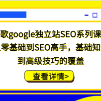 �ȸ�google����վSEOϵ�пγ̣����������SEO���֣�����֪ʶ���߼����ɵĸ�