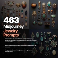 463��Midjourney�鱦��Ӱ��ʾ�ʣ�����ȫƷ���鱦��AI������רҵЧ��