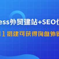 WordPress��ó��վ+SEO�Ż��̳̣���0��1��ɻ��ѯ����ó��վ��57�ڿΣ�